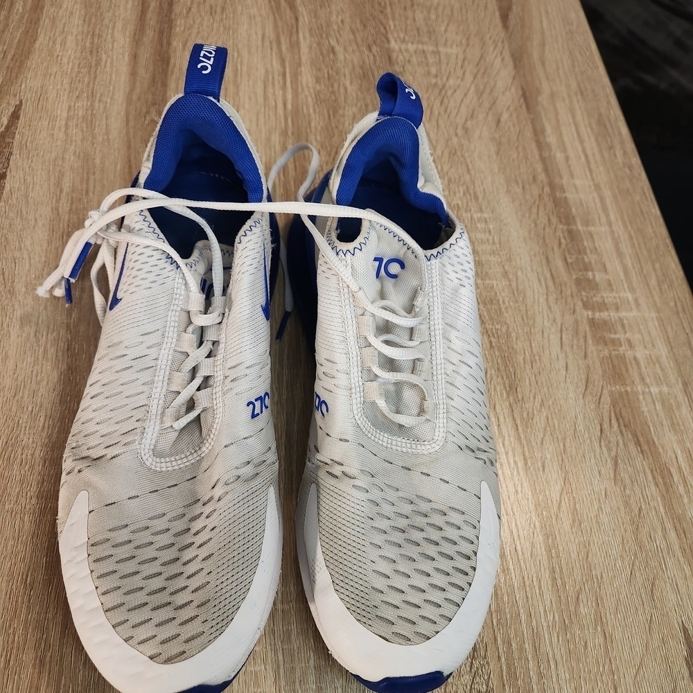 Nike White and Blue Athletic Shoes